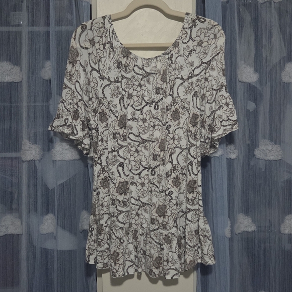 PerSeption Concept Floral Ruffle Blouse - Picture 3 of 7